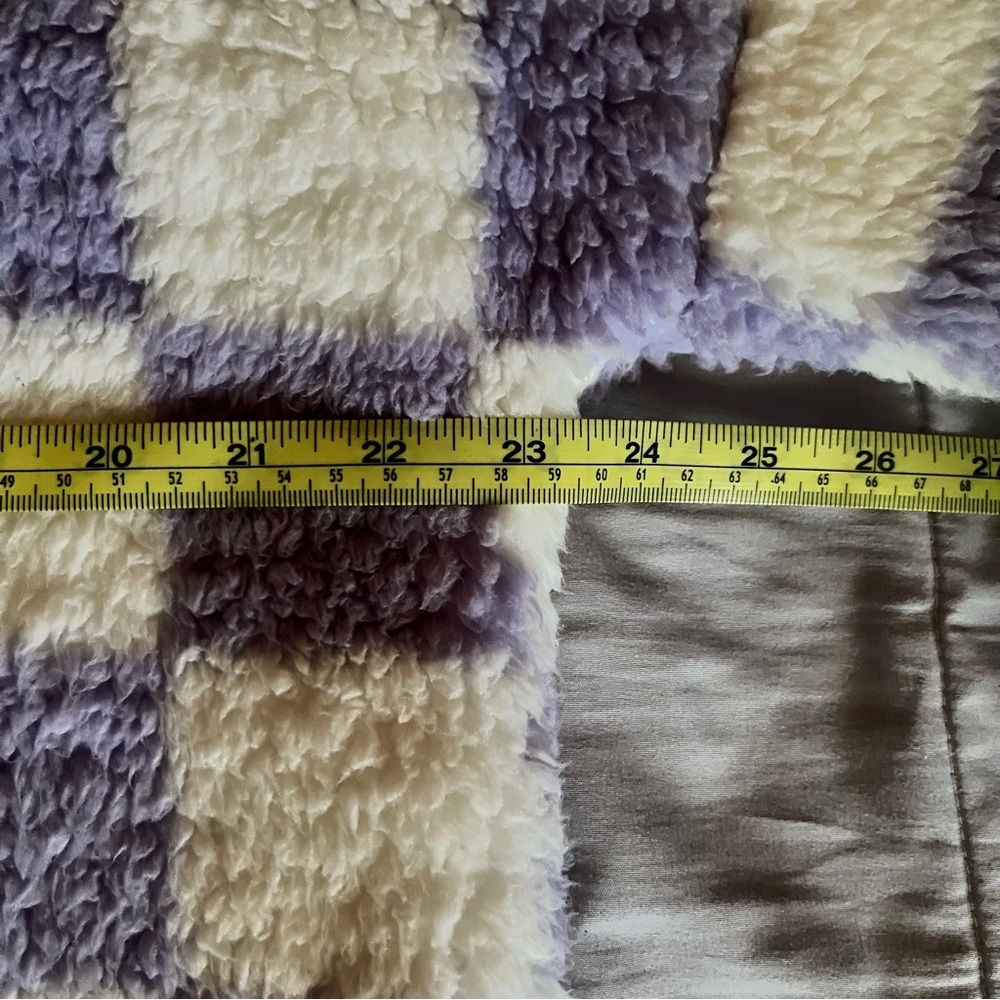 🎉HP🎉 SO Cozy Purple Checkered Fleece Pullover - Picture 9 of 13